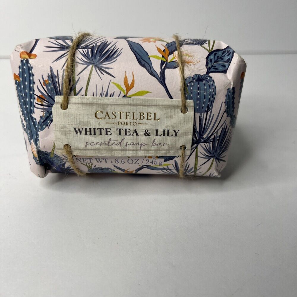 New Castelbel Made in Portugal 8.6oz/245g Luxury Bath Bar Soap White Tea & Lily